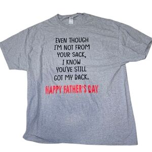 Pre-Owned Men’s T-Shirt Size 2XL Crude Joke Humor Father's Day Fruit Of The Loom